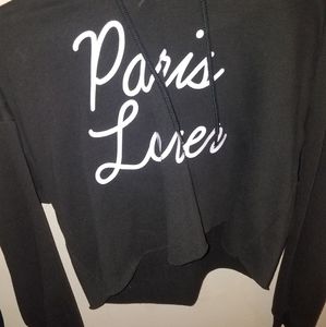 Paris love cropped sweater